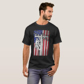 Lineman American Flag Electric Cable Lineworker T-Shirt (Vorne ganz)