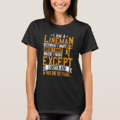 Lineman Apparel Electrician Power Pole Eletric Lin T-Shirt (Vorderseite)
