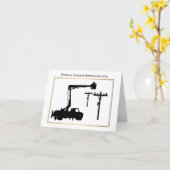 Lineman Apprecision Day Silhouette Anpassen Karte (Gelbe Blume)