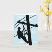 Lineman Apprecision Fun Trivia Card Karte (Gelbe Blume)