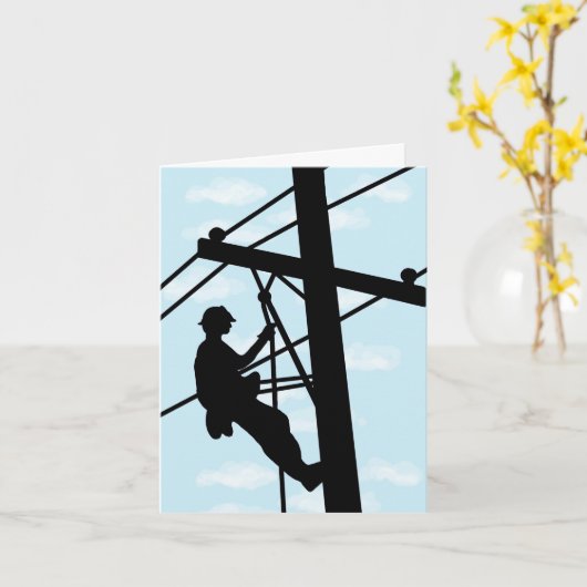Lineman Apprecision Fun Trivia Card Karte (Gelbe Blume)