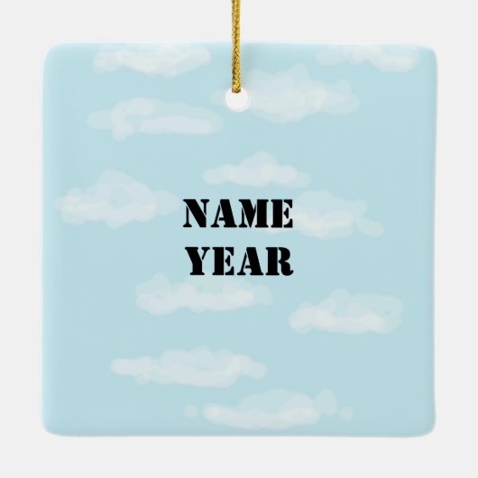 Lineman auf der Silhouette Pole Personalisierte Or Keramikornament (Rückseite)