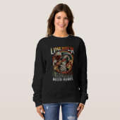 Lineman Because Quarterbacks Need Heroes Too Footb Sweatshirt (Vorne ganz)