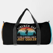 Lineman Dad Cooler Sonnenuntergang Duffle Bag (Rückseite)