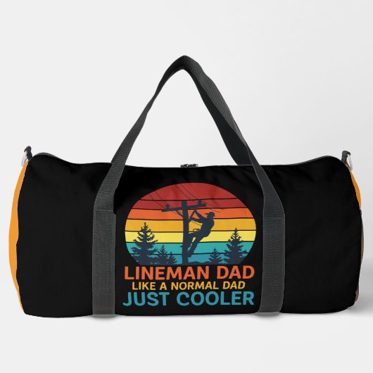 Lineman Dad Like Normal Just Cooler Duffle Bag (Vorderseite)