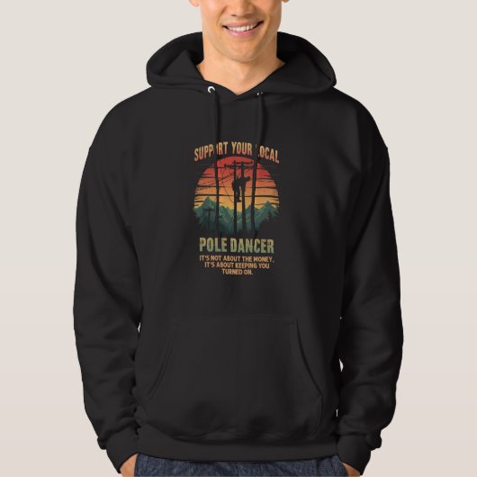 Lineman Design - Lighthearted Tribute to Workers Hoodie (Vorderseite)