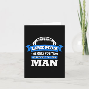 Lineman die einzige Position auf dem Feld namens M Karte