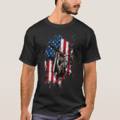 Lineman Distressed US American Flag Patriotic 4. T-Shirt (Vorderseite)