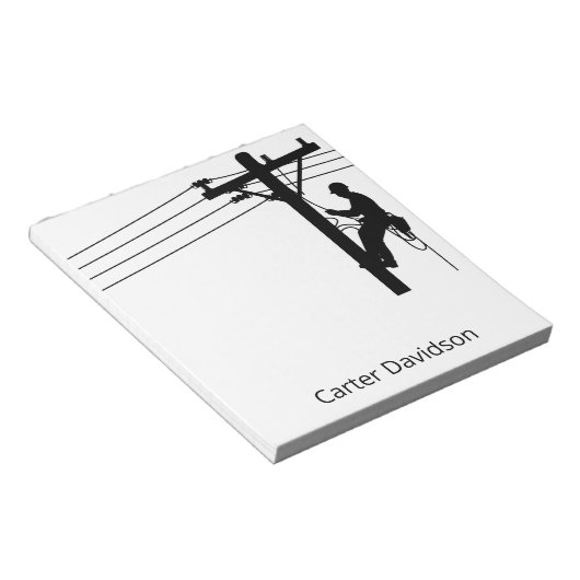 Lineman Electric Utility Journeyman Gift Notizblock (angewinkelt)