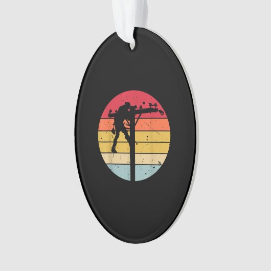 Lineman Electrician Gift Ornament (Vorderseite)