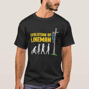 Lineman Evolution Electric Cable Lineman T-Shirt