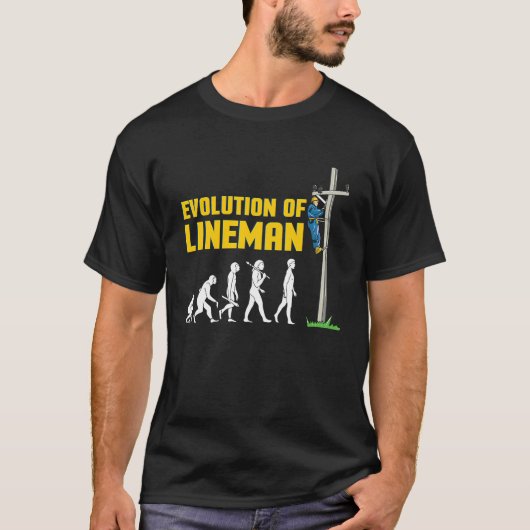 Lineman Evolution Electric Cable Lineman T-Shirt (Vorderseite)