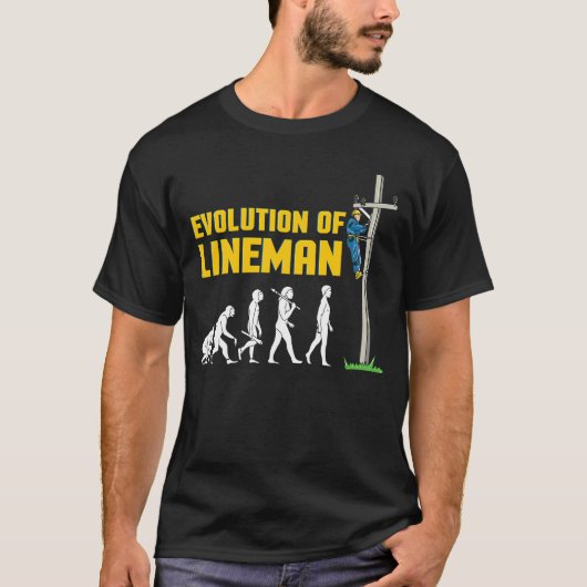 Lineman Evolution Electric Cable Lineman T-Shirt (Vorderseite)