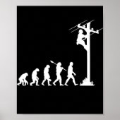 Lineman Evolution Elektriker Lineman Poster (Vorne)