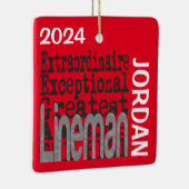 Lineman Extraordinaire CUSTOM Keramikornament (Rechts)