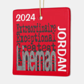 Lineman Extraordinaire CUSTOM Keramikornament (Links)