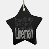 Lineman Extraordinaire Keramik Ornament (Links)