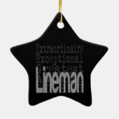 Lineman Extraordinaire Keramik Ornament (Hinten)
