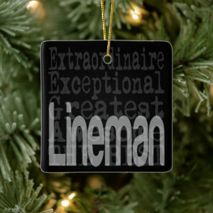 Lineman Extraordinaire Keramikornament