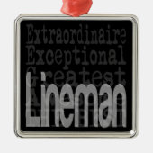 Lineman Extraordinaire Ornament Aus Metall (Vorne)
