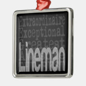 Lineman Extraordinaire Ornament Aus Metall (Links)