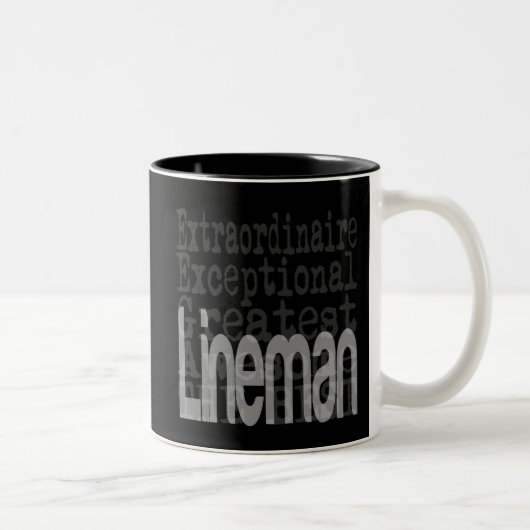 Lineman Extraordinaire Zweifarbige Tasse (Rechts)