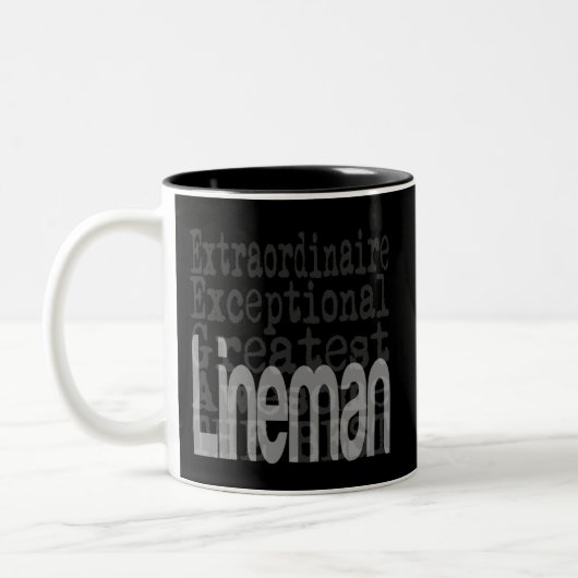 Lineman Extraordinaire Zweifarbige Tasse (Links)