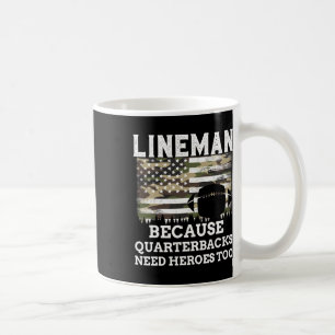 Lineman Football Geschenk Patriotische amerikanisc Kaffeetasse