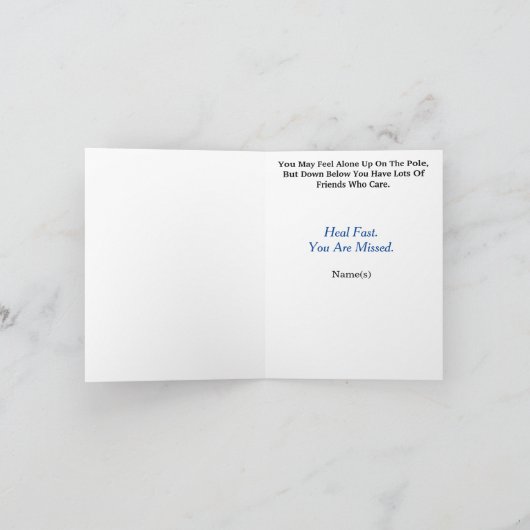 Lineman Get Well Card Karte (Innenseite)