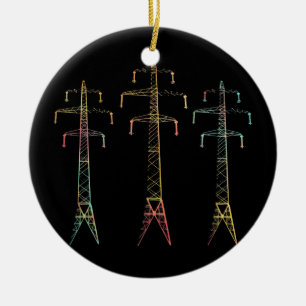 Lineman gibt Männern farbenfrohe Stilweise Keramik Ornament