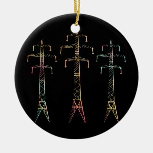 Lineman gibt Männern farbenfrohe Stilweise Keramik Ornament (Vorne)