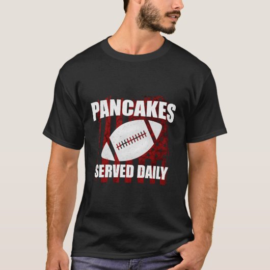 Lineman Hoodie Pancakes Served T-Shirt (Vorderseite)