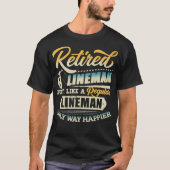 lineman im Ruhestand nur ein normaler lineman nur T-Shirt (Vorderseite)