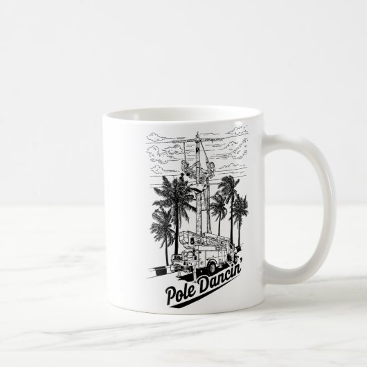Lineman Le Dancin' Electrician Gift For Men Husban Kaffeetasse (Rechts)