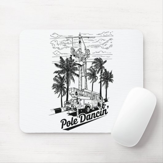 Lineman Le Dancin' Electrician Gift For Men Husban Mousepad (Mit Mouse)