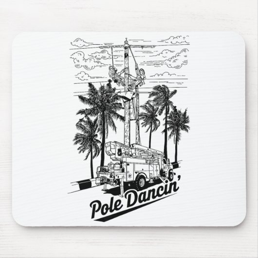 Lineman Le Dancin' Electrician Gift For Men Husban Mousepad (Vorne)