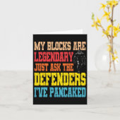 Lineman Legendary Pancake Blocks Funny Football Pl Karte (Gelbe Blume)