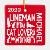 Lineman Lieben Cats CUSTOM Keramikornament (Vorderseite)