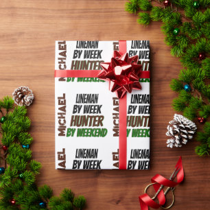 Lineman Lieben Jagen Geschenkpapier