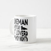 Lineman Lieben Katzen Kaffeetasse (Vorderseite Links)