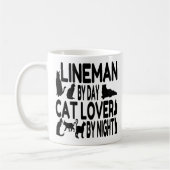 Lineman Lieben Katzen Kaffeetasse (Links)