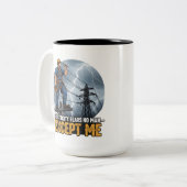 Lineman Lightning Bolt Power Line Hero Zweifarbige Tasse (Vorderseite Links)