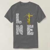 Lineman Linesman Electric Cable Lines Lineworker T-Shirt (Design vorne)