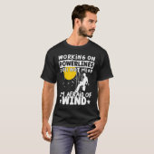 Lineman Lineworker are not afraid of wind Electric T-Shirt (Vorne ganz)