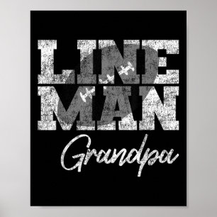 Lineman Opa - Footballspieler passende Familie Poster