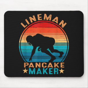 Lineman Pfannkuchen-Macher - American Football Mousepad