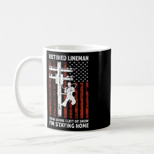 Lineman Rente 4. Juli Funny Novelty Man W Kaffeetasse (Links)