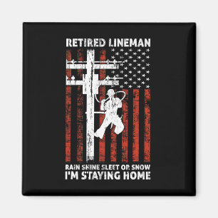 Lineman Rente 4. Juli Funny Novelty Man W Magnet