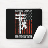 Lineman Rente 4. Juli Funny Novelty Man W Mousepad (Mit Mouse)