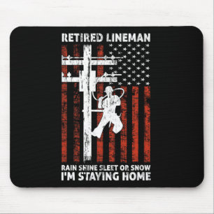Lineman Rente 4. Juli Funny Novelty Man W Mousepad